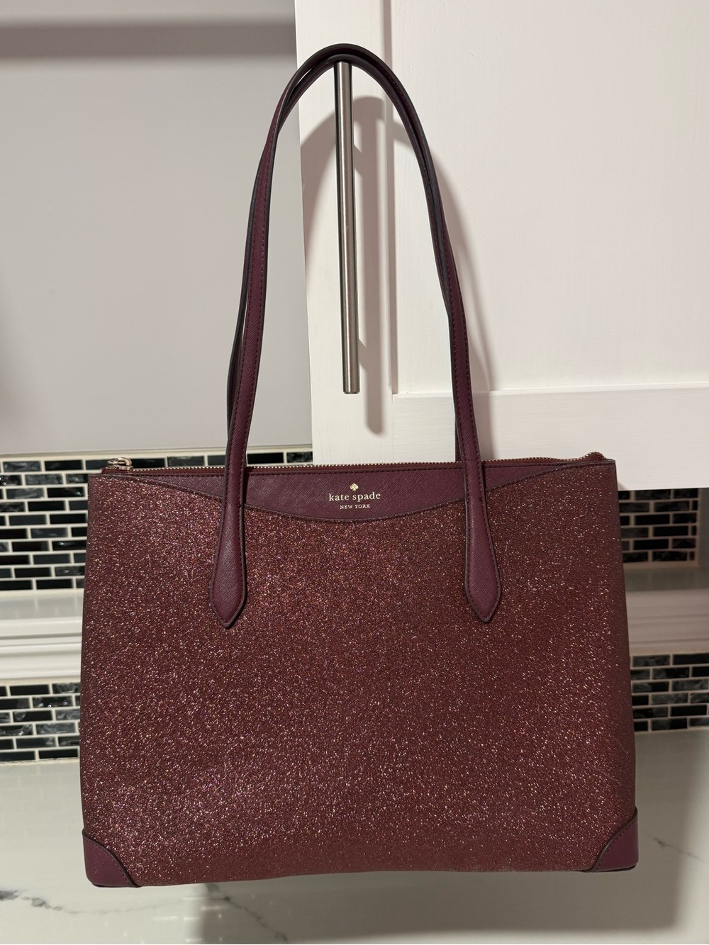 Kate Spade K4626 Glitter Tote Deep Nova